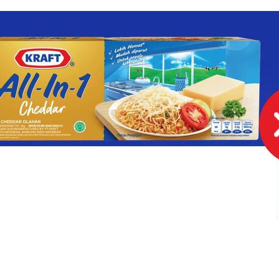 

◊ Keju Kraft Cheddar All-in-1 2kg - Kraft Cheese ❆