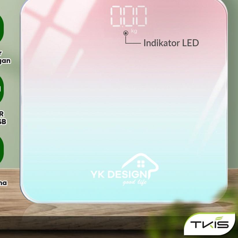 ❃ TIMBANGAN BERAT BADAN DIGITAL MINI TAHAN BERAT SAMPAI 180 KG BERMEREK YK DESIGN YK-169A ♪