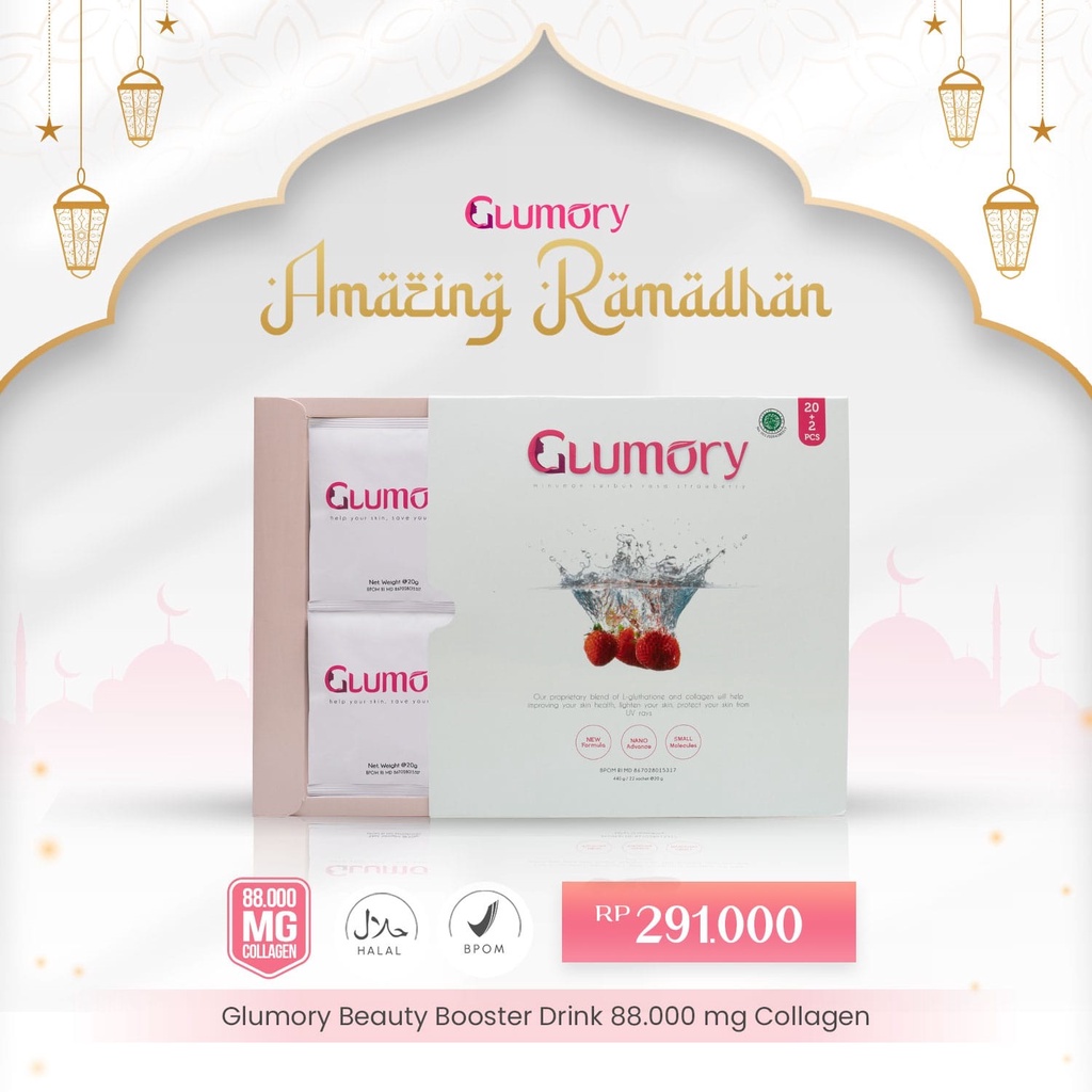 GLUMORY / GLUMORY 22 Sachet / Glumory Beauty Drink / Original Kolagen Glutathione Collagen Drink