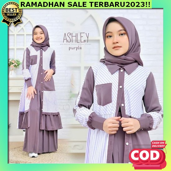 Setelan Kemeja Anak Perempuan Bahan Crinkle Airflo Premium Motif Printing Usia 1-12 Tahun-Bli_Kids S