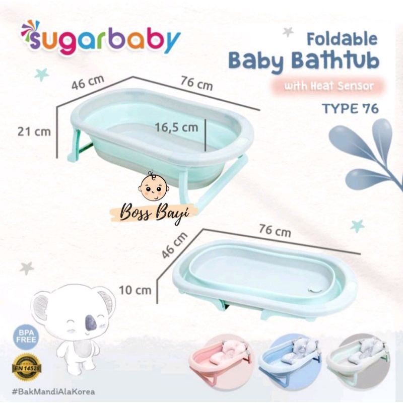 SUGAR BABY - Foldable Bathtub F76 | F79 | F88 (Bak Mandi Lipat Bayi)