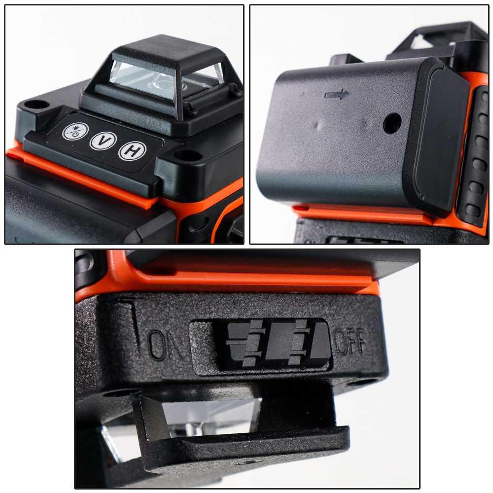 Taffware HILDA Mesin Self Leveling 16 Line Green Laser 4D with Remote - LD-515 - Black/Orange