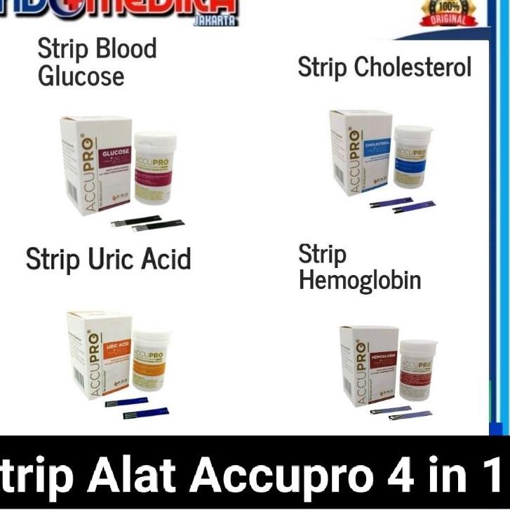 ♚ Strip Alat Accupro / Cholesterol accupro / Uric Acid accupro/Hemogoblin accupro/Glucose Accupro ❆