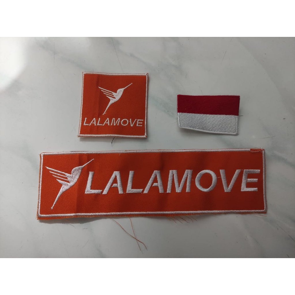 Emblem Lalamove Paket Lengkap Dasar Oren Bordir Komputer Logo Lalamove