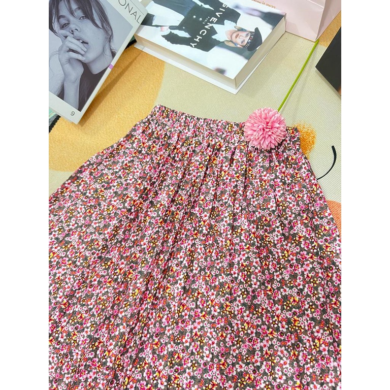 pleated skirt korean style | rok bunga wanita | rok plisket wanita muslim