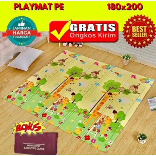 Tikar Lipat Piknik Jumbo | Tikar Lantai Plastik | Tikar Spons | Playma