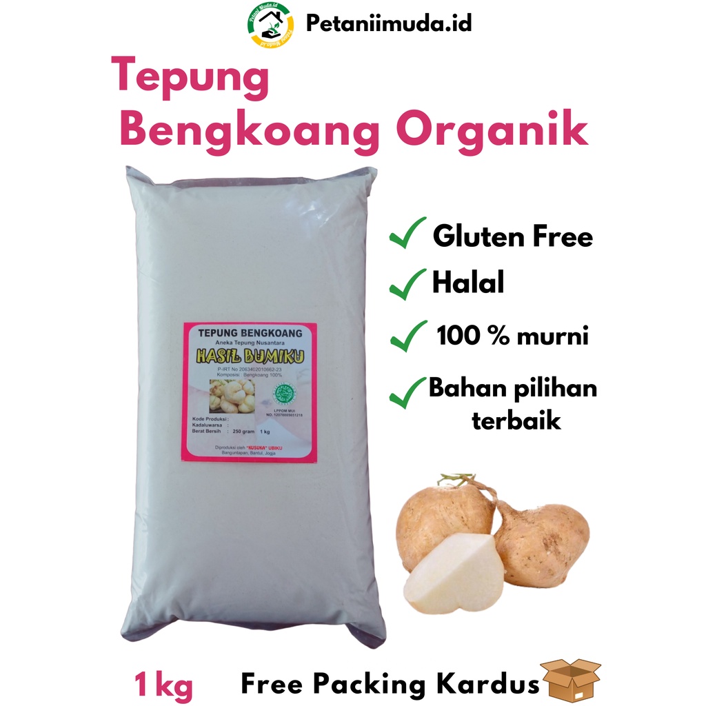 Tepung Bengkuang kemasan 1 KG/Tepung Bengkoang kemasan 1 KG/Bengkoang bubuk kemasan 1 KG/Bengkuang b
