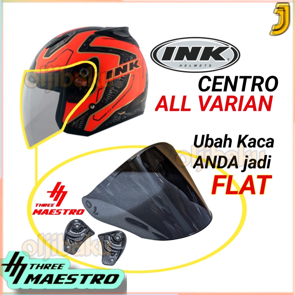 kaca helm visor open venom FLAT INK CENTRO