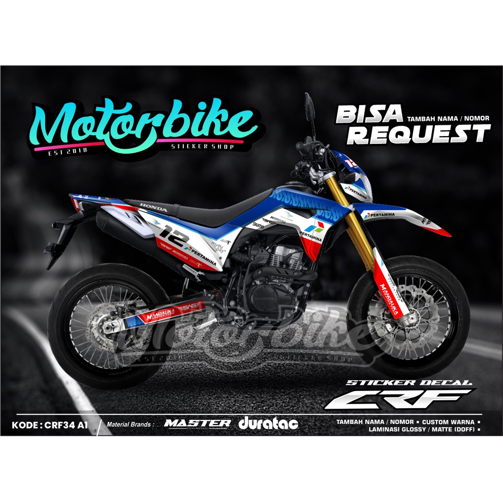 Decal Honda CRF 150 L Mandalika