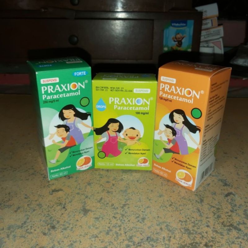 Praxion Sirup / Praxion Forte Sirup / Praxion Drop - Obat Demam dan Pereda Nyeri Anak