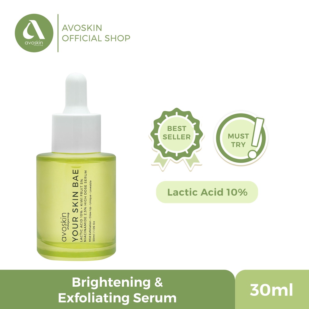 AVOSKIN Your Skin Bae Lactic Acid 10% + Kiwi Fruit 5% + Niacinamide 2,5% High Dose Serum