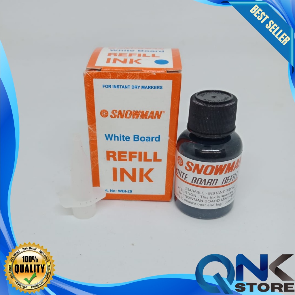 REFILL SPIDOL SNOWMAN PERMANEN DAN WHITEBOARD / TINTA REFILL SNOWMAN PERMANEN DAN WHITEBOARD