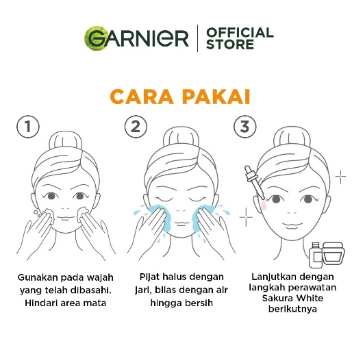 Garnier Sakura Glow Hyaluron Face Wash Pembersih Wajah - 100 ml 50 ml