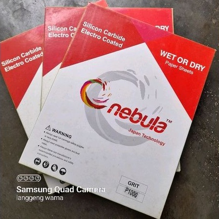Amplas Kertas Gosok Nebula setara RMC CP38 grit no 120 150 220 240 360 400 500 600 800 1000 1500 200