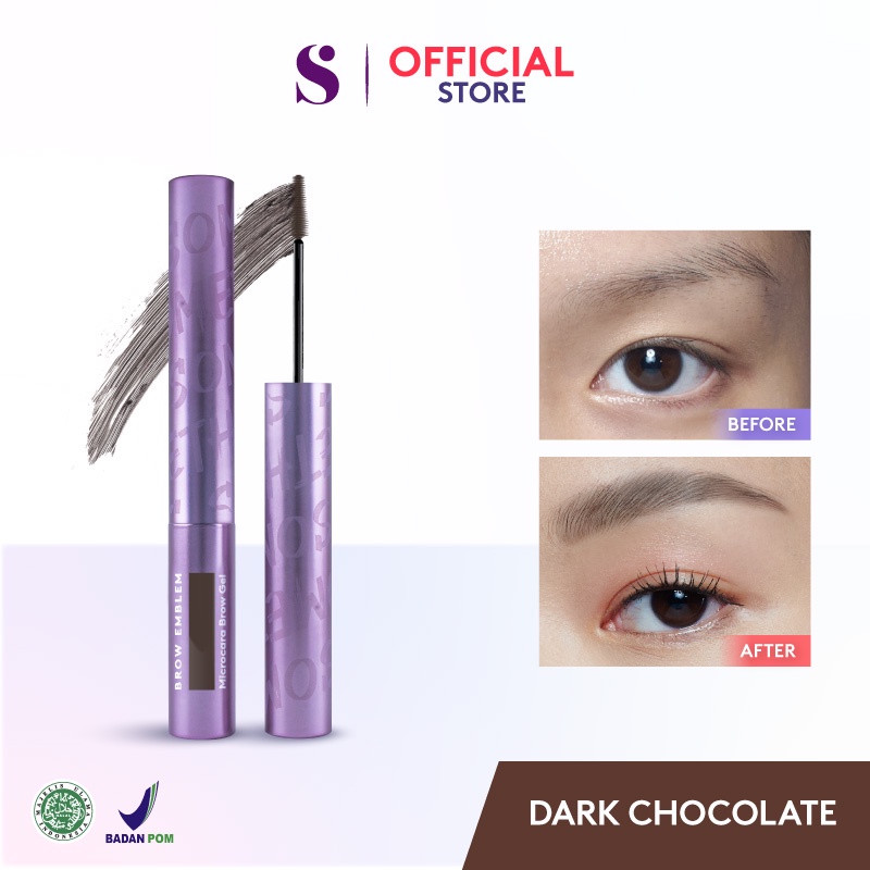 SOMETHINC BROW EMBLEM Microcara Brow Gel Waterproof - Maskara Alis Kuas Super Tipis