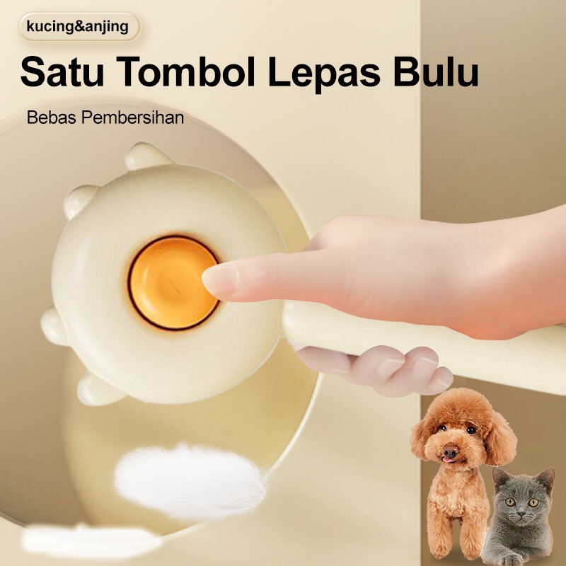 AmazeFan Sisir kucing bulu rontok Sisir Grooming Kucing Anjing Tahan air Pet Grooming Brush Sisir Bulu Hewan Anti-statis Pet Comb Perawatan Peliharaan Cocok untuk hewan peliharaan berbulu panjang dan pendek