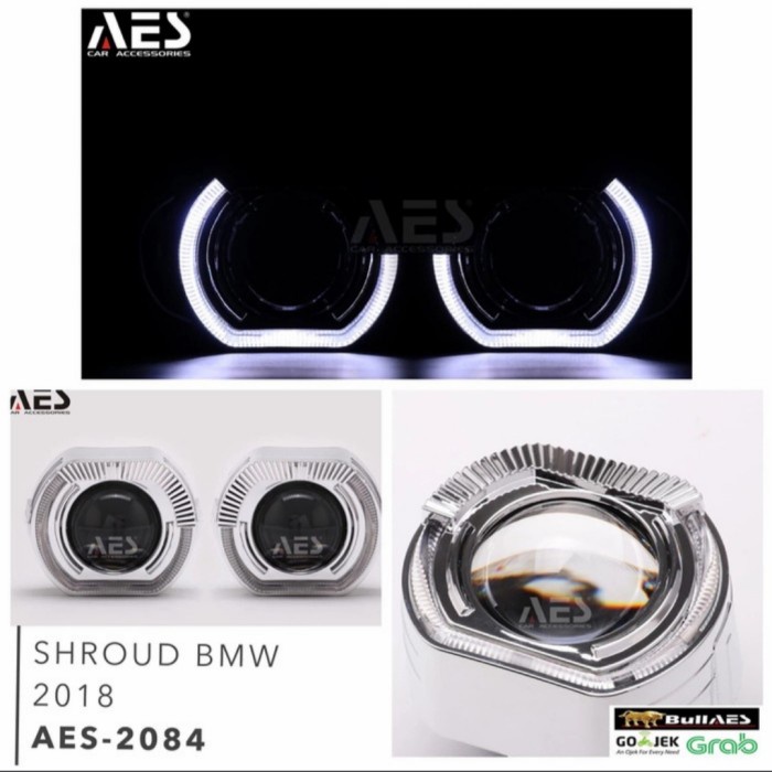 SHROUD PROJIE PROJECTOR HID AES BMW SPORT STYLE 2.5 INCHI / 3 INCHI