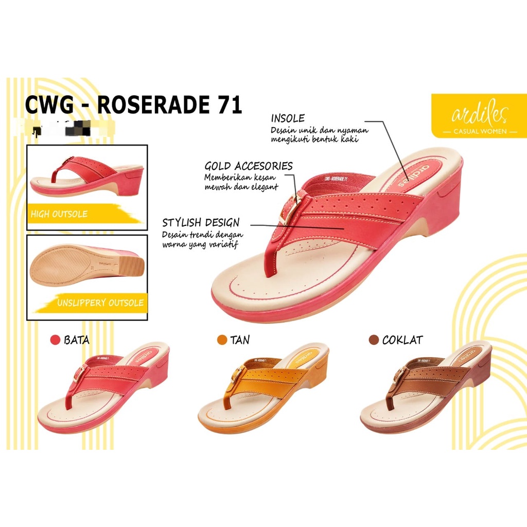 SANDAL WANITA ARDILES CWG - ROSERADE 71