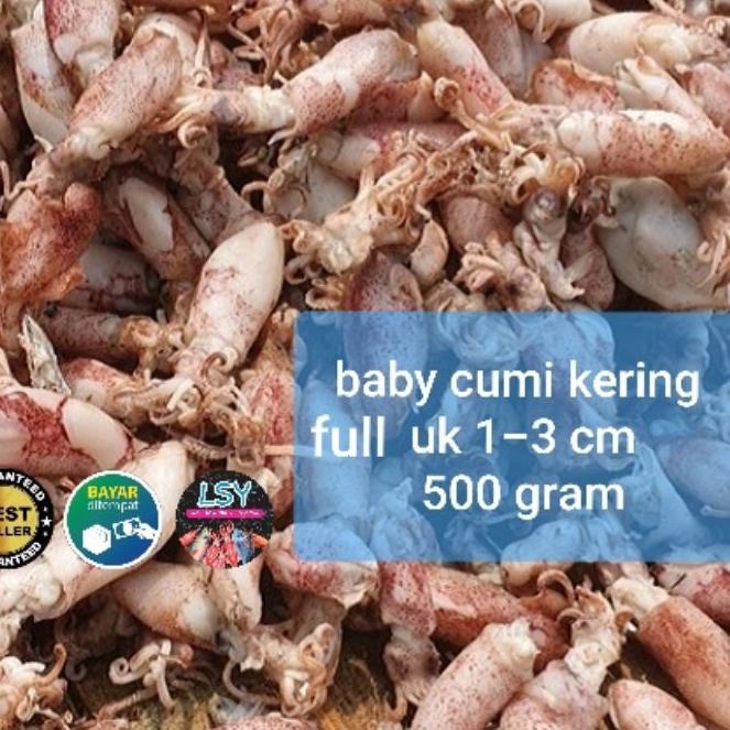 

☼ ikan asin baby cumi / cumi rebus kering full 500gr ➥
