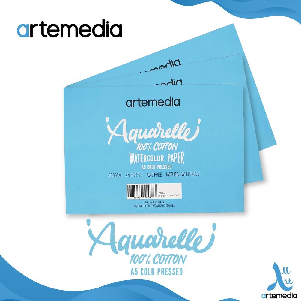 

Watercolor Pad Artemedia Aquarelle A5 Cotton Watercolor Paper Block