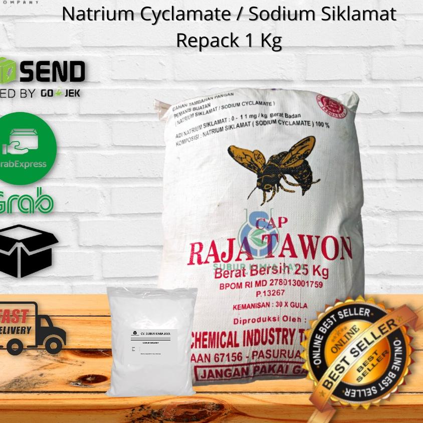 

✱ Sodium Siklamat / Natrium Siklamat / Pemanis Buatan Cap Raja Tawon 1KG ➬