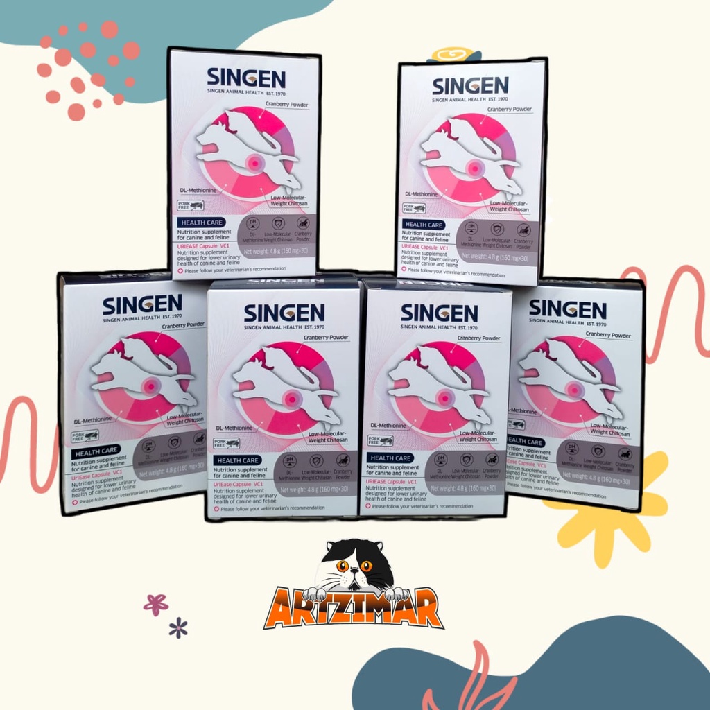 SINGEN VET UriEase 4.8g Suplemen Saluran Kemih Untuk Kucing dan Anjing