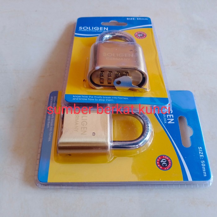 Gembok Gembok Nomor Soligen 50Mm Pdk/ Gembok Nomor Soligen 50Mm Pendek