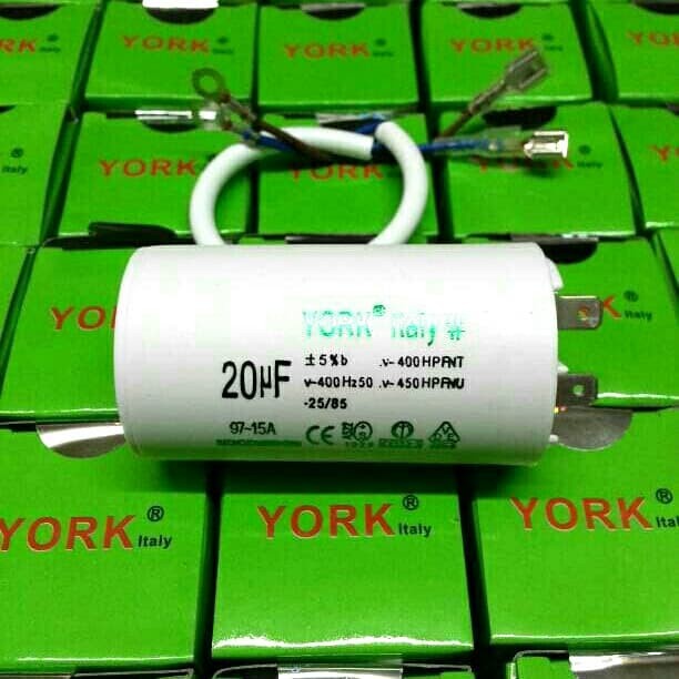 KAPASITOR/CAPASITOR POMPA AIR YORK 20UF-450V #ORIGINAL