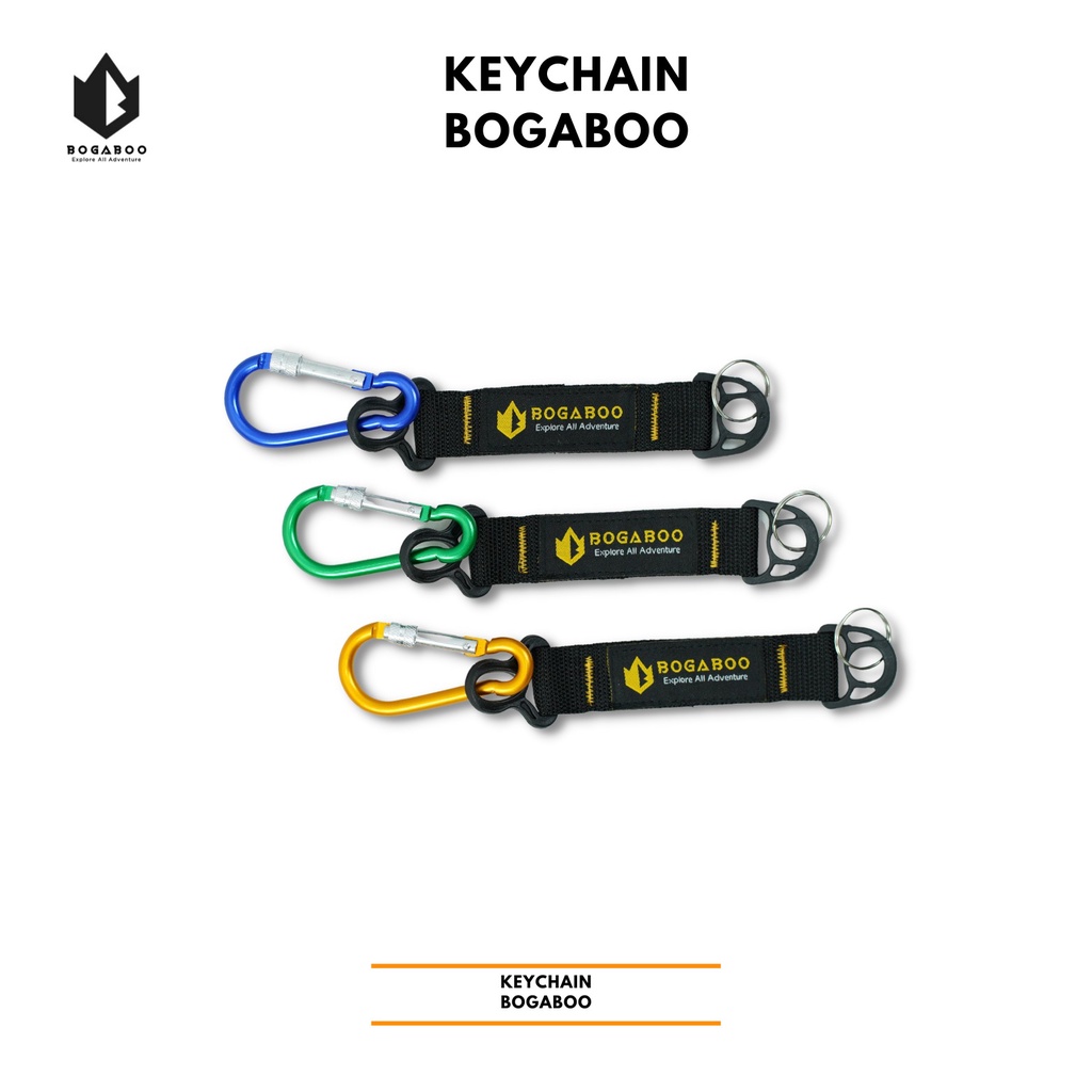 Gantungan Kunci Bogaboo - KEY CHAIN Carabiner - Gantungan Kunci Mobil Motor Sepeda Rumah  - Souvenir Aksesoris