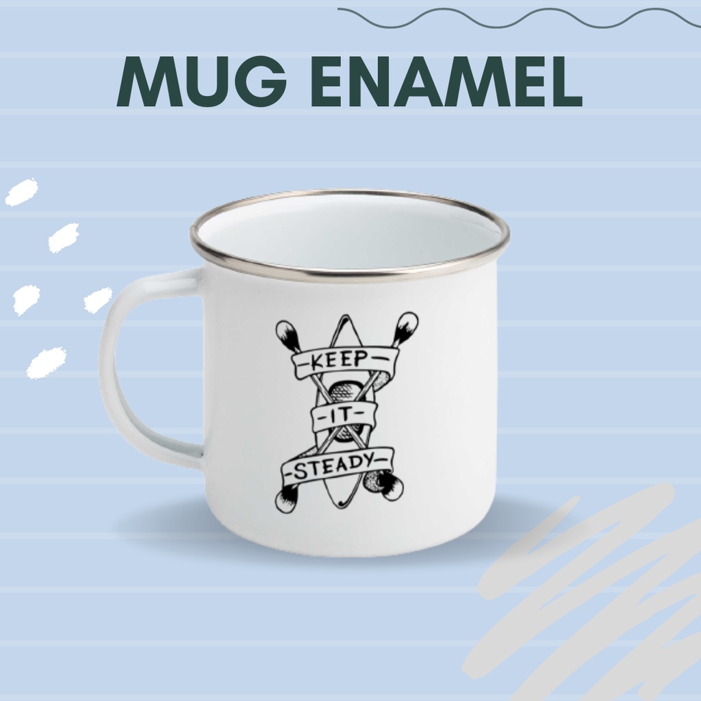 Mug Enamel Jadul/Cangkir Seng Jadul/Souvenir Mug