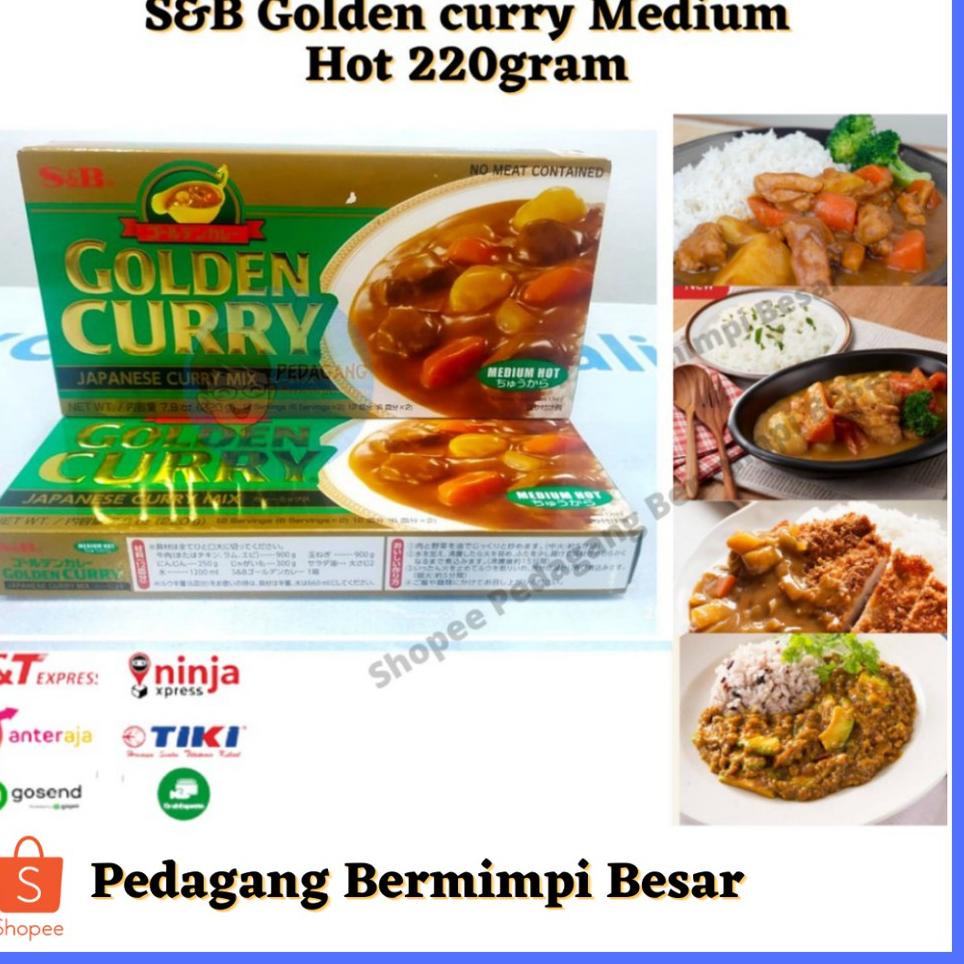 

♦ S&B Golden Curry 220gr Medium Hot | Kari Blok | Kari Jepang ♪
