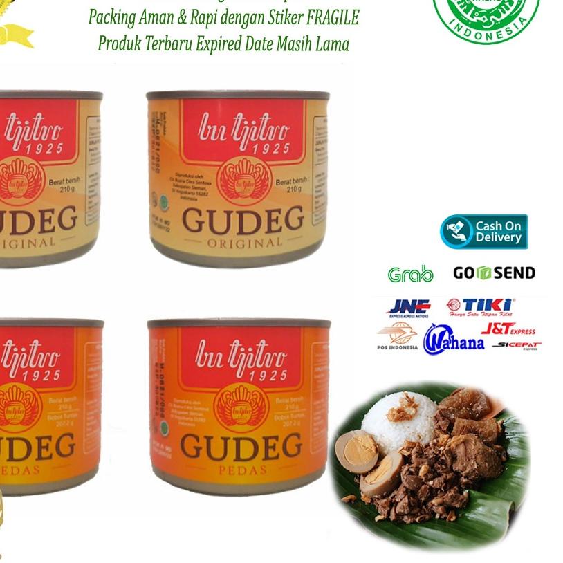 

➬ Gudeg Kaleng Bu Tjitro Paket Original Pedas Special Promo Isi 4Pcs ✥
