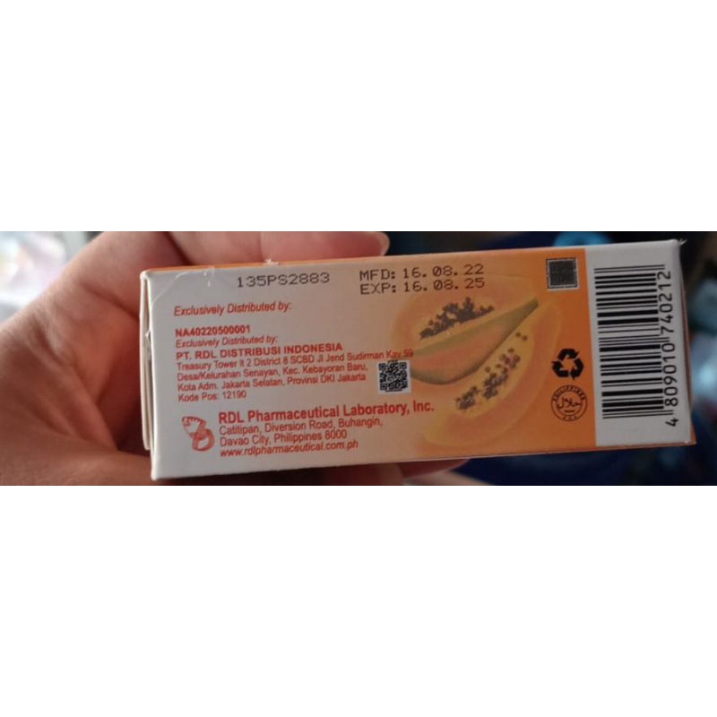 Sabun RDL papaya 135g 135 g