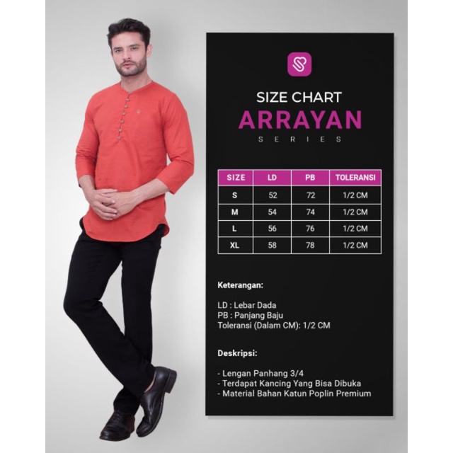 Koko lengan 3/4  Ukhti Munira Arrayan