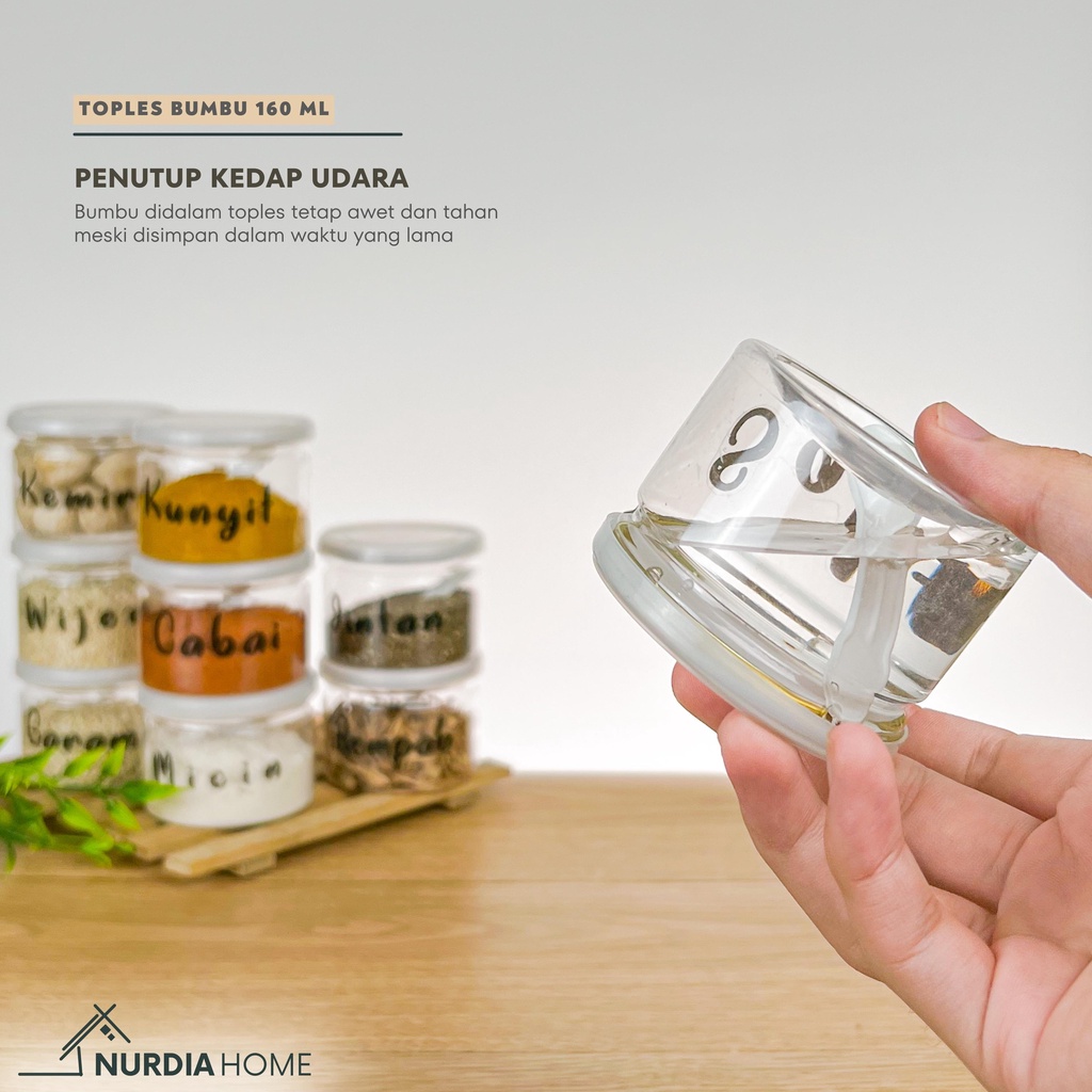 Toples Bumbu Dapur Mini 160 ml Nurdia Home (Tempat bumbu dapur / Wadah bumbu dapur / Botol bumbu) - J07
