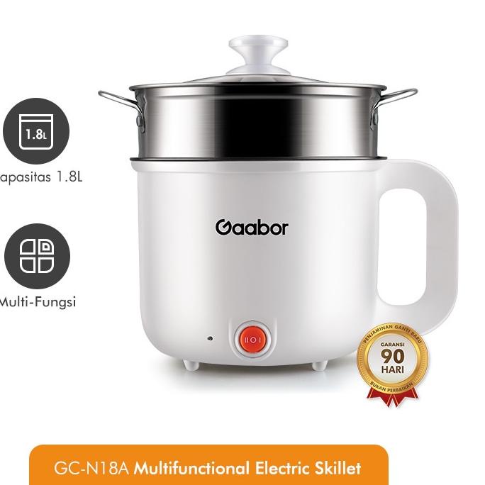 ♘ Gaabor Panci Listrik 0,7 L Multifungsi-Panci Listrik Multifungsi Panci Elektrik Serbaguna /GR- N18