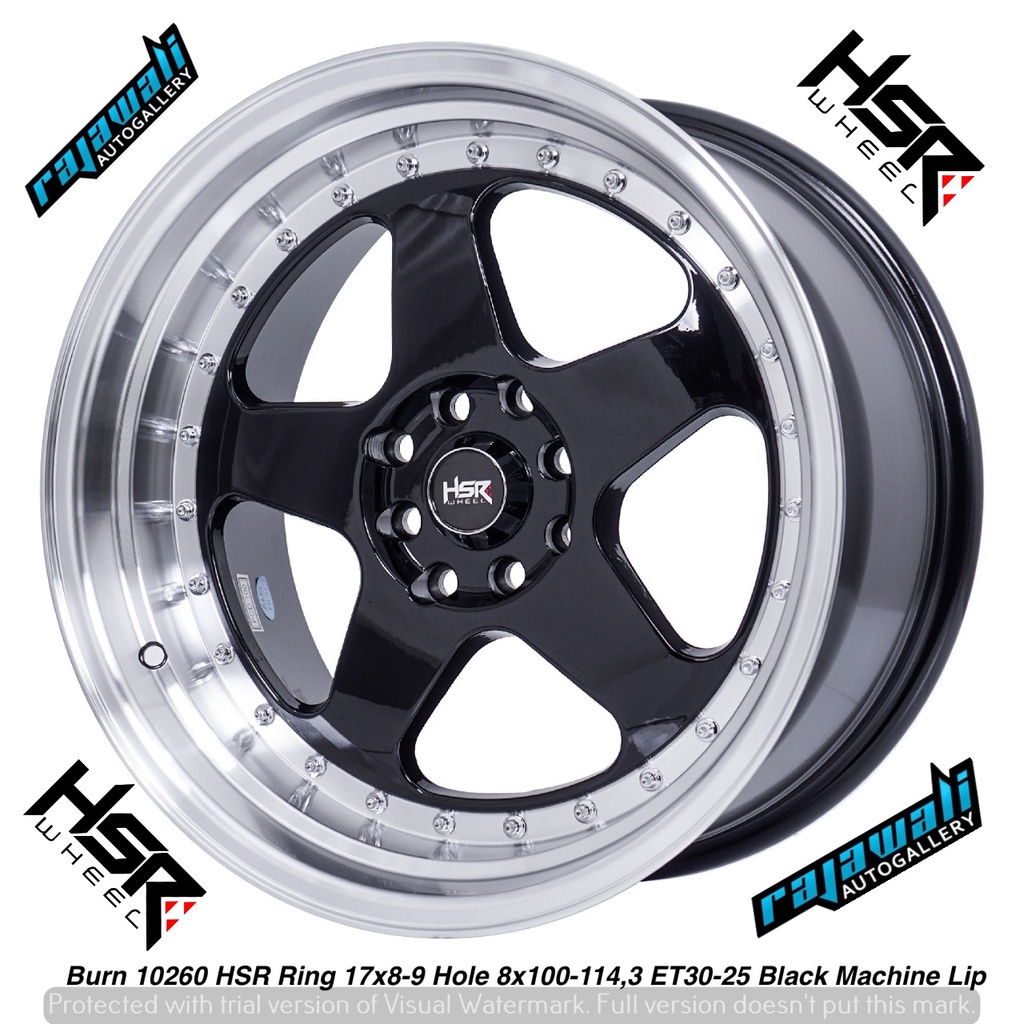 VELG MOBIL MODEL CELONG HSR RING 17 TYPE BURN LEBAR 8/9 BELANG buat GRAND LIVINA MOBILIO VIOS CITY B