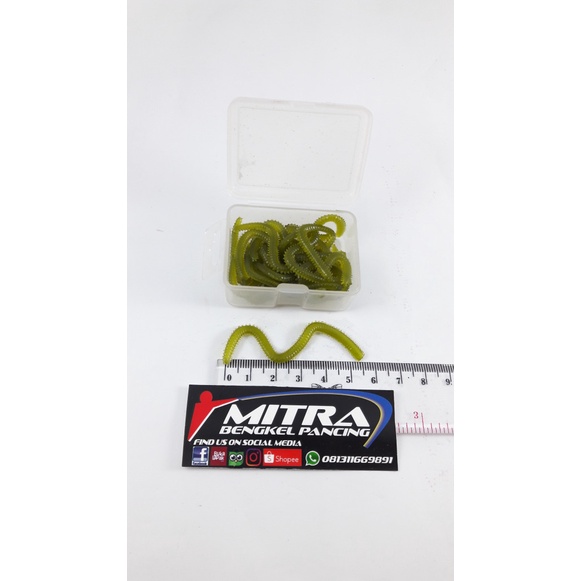 Soft Lure Umpan Pancing Cacing laut Hijau soft bait sea worm ORIGINAL