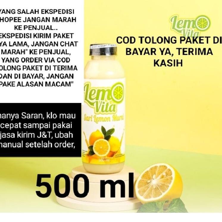 

Free Ongkir/ Lemovita perasan sari lemon jus diet detoks sudah BPOM 500ML