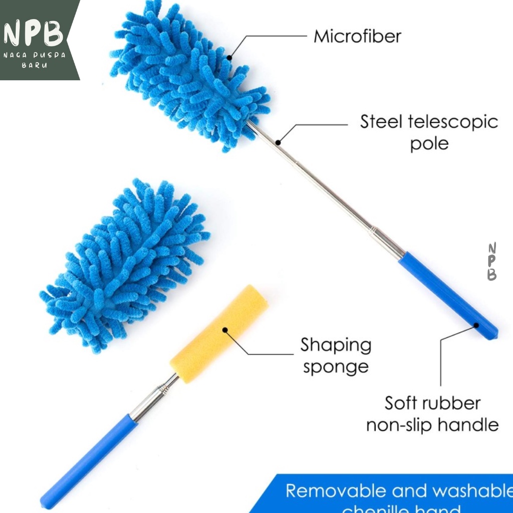 Kemoceng Microfiber Cendol Teleskopic - Extendable Duster Microfiber