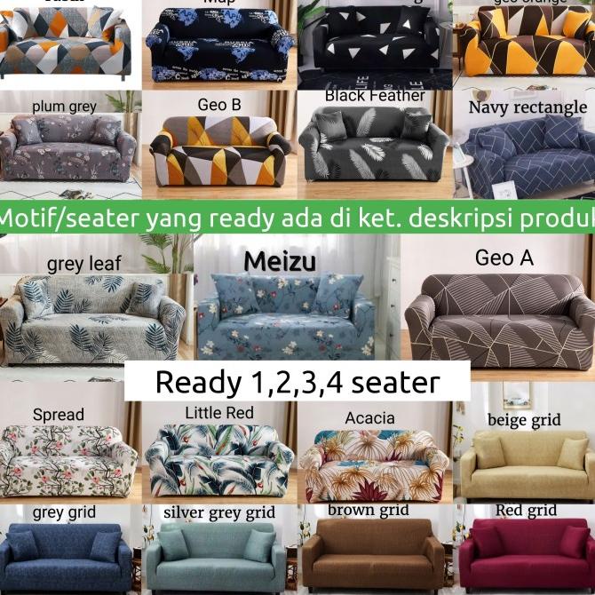 Cover Sofa 3 SEATER Import Sarung Sofa Stretch Kain Sofa 3 Seater