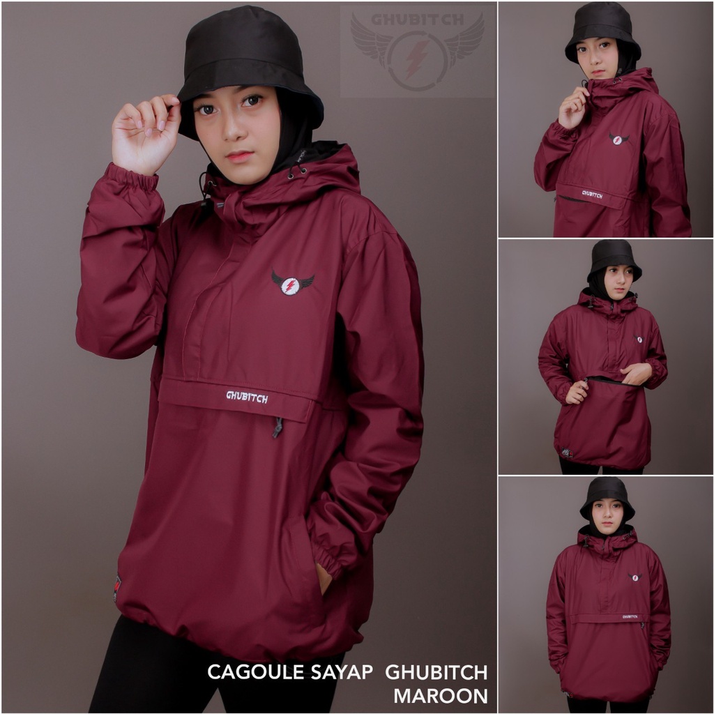 Jaket Cagoule Wanita Taslan Premium M,L,XL