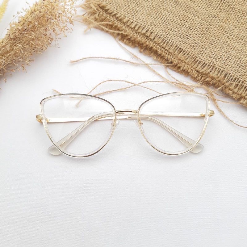 PL-AR005 Kacamata Anti radiasi Cat eye Wanita-PL- AR005 Clear