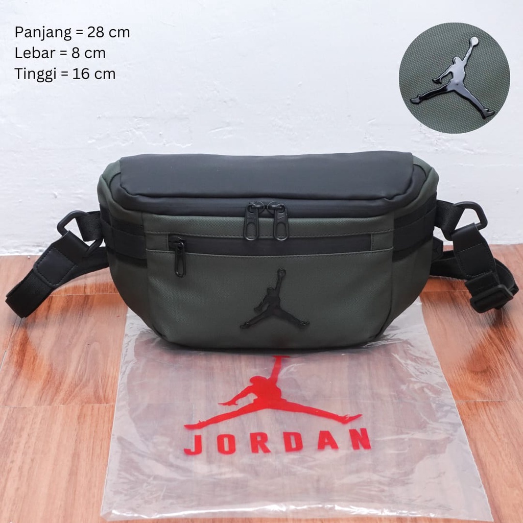 Waistbag Air Jord4n Waterproof Tas Pinggang Pria Import Mirror Original