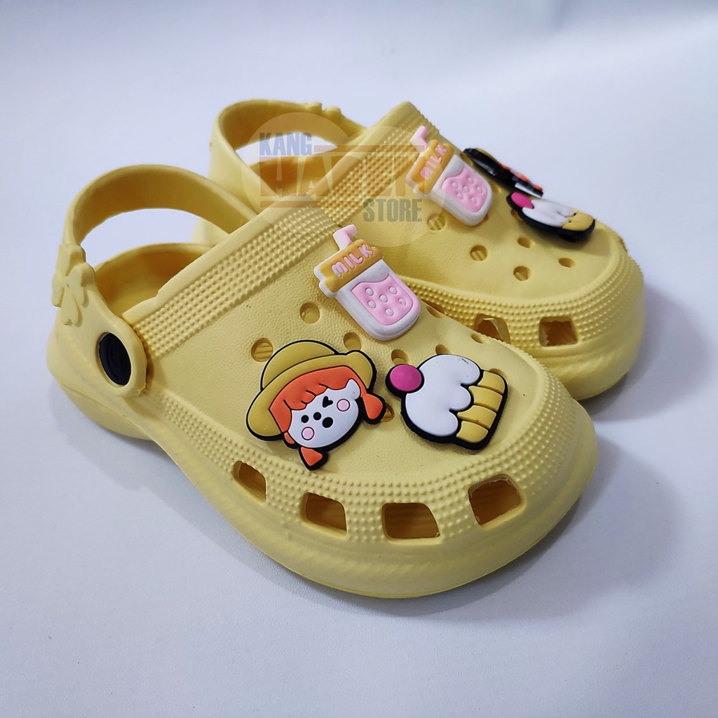 Habenkids Sandal Baim Anak Cewek Perempuan Jibbitz Lucu dan Enak dipakai M805