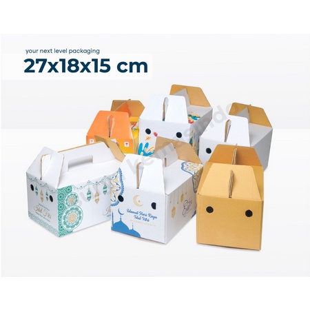 

27x18x15 cm (Jinjing) tenteng/Kardus/Polos/buah/hampers/parcel/mangga/alpukat/klonal