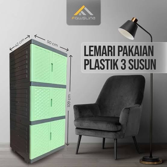 FAWSLINE 2 DAN 3, 4 SUSUN //Lemari Pakaian Lemari Plastik minimalis