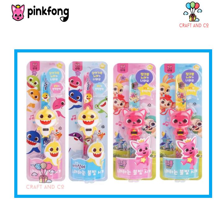 Pinkfong Baby shark Singing Light Watch / Jam Tangan Anak Ori Korea ---NEW READY---