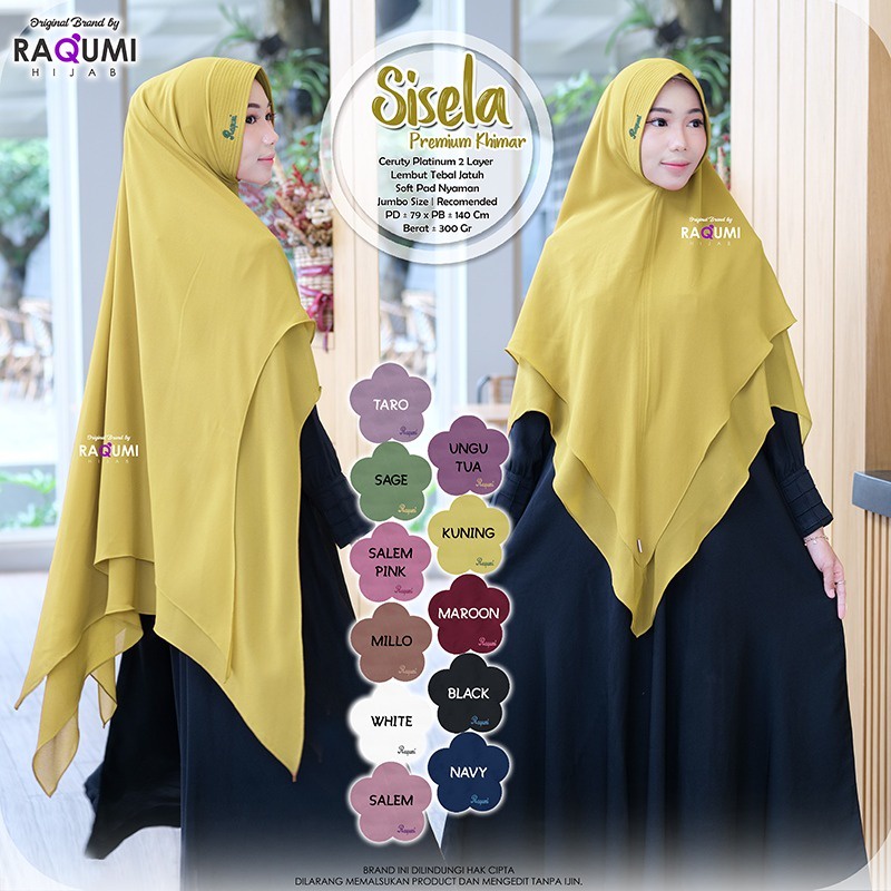 Sisela Premium Khimar Original Raqumi Sisela Jumbo Raqumi Khimar Jumbo Sisela Raqumi Khimar Jumbo Kh