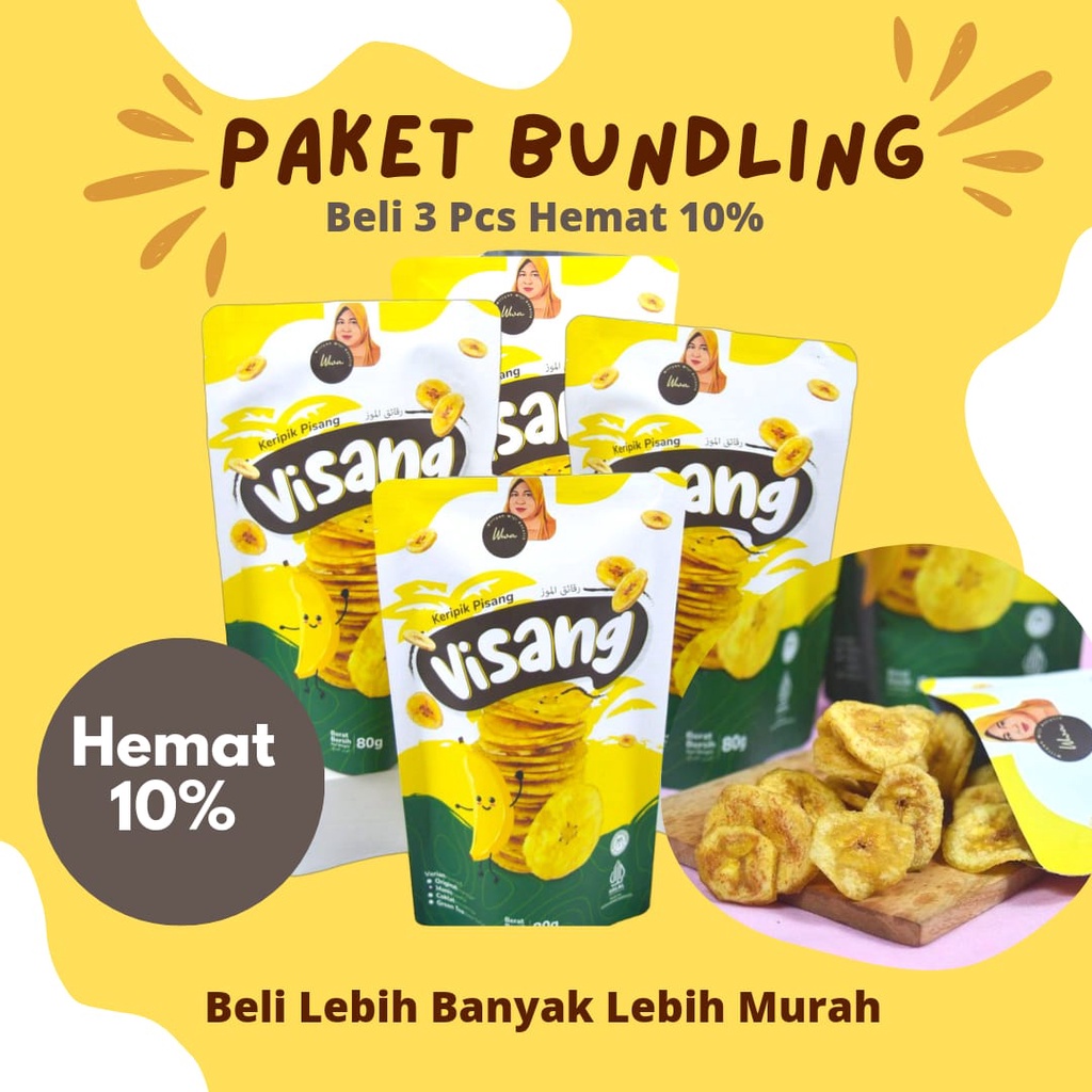 

Lebih Hemat Paket Bundling..!!! Keripik pisang coklat aneka rasa, Visang Flavour